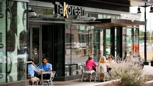 Sidewalk seating adds an urban flair to the creative dishes at TaKorean.