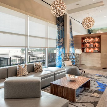 Plenty of spaces to lounge and relax with friends on our rooftop.