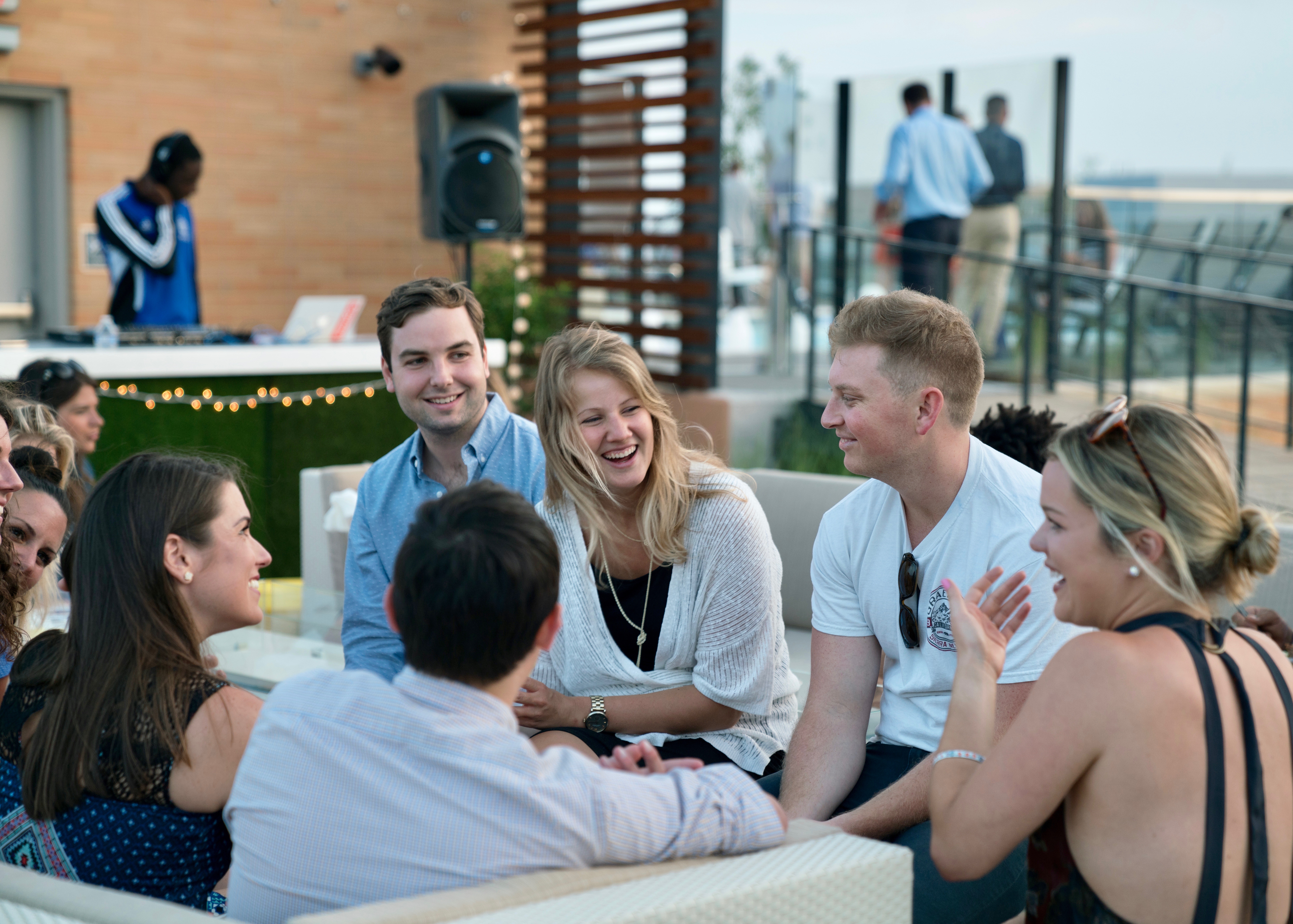 Party-goers enjoyed great food, music, art and ambience at our rooftop party