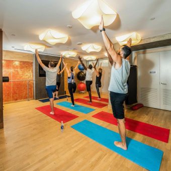Stretch out in our expansive yoga room.