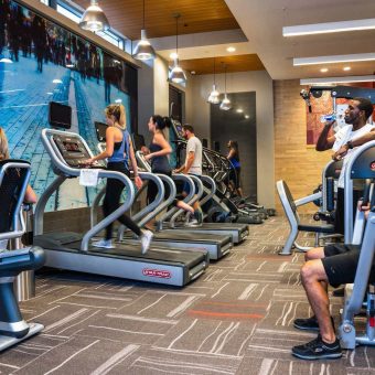 Get a sweat on in our Health club-caliber fitness center equipped with cardio, weight machines and complimentary towel service.