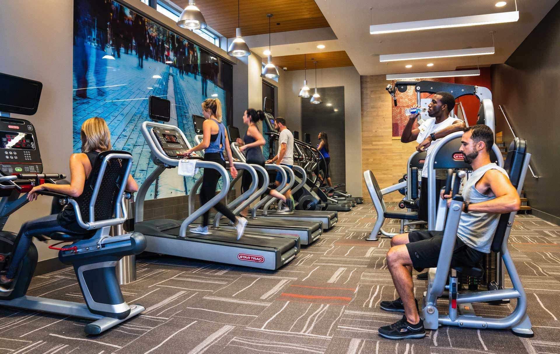 Get a sweat on in our Health club-caliber fitness center equipped with cardio, weight machines and complimentary towel service. 