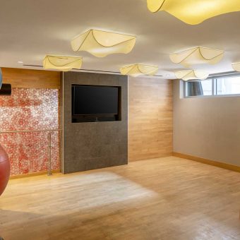 Stretch out in our expansive yoga room.